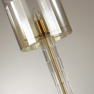 ODEON LIGHT NICOLE. Обзор на торшер с прозрачным абажуром и стеклянными подвесами на основании