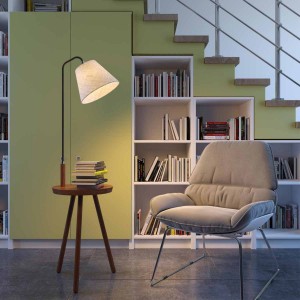 ODEON LIGHT KALDA. Обзор на торшер в виде деревянной табуретки с настольной лампой