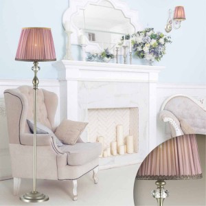 ODEON LIGHT GAELLORI. Обзор на торшер с текстильным розовым абажуром и серебристой ножкой