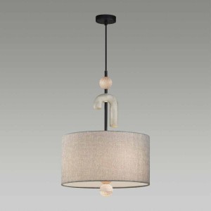 ODEON LIGHT BAGEL. Обзор на подвесную люстру с серым тканевым плафоном ODEON LIGHT BAGEL. Обзор на подвесную люстру с серым тканевым плафоном