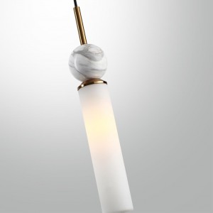 ODEON LIGHT LOLLA. Обзор на подвесной светильник в виде цилиндра с мраморным шаром на планке