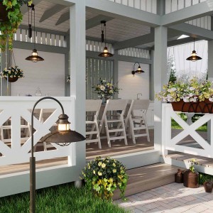 ODEON LIGHT DANTE. Обзор на уличный светильник в виде круглого металлического козырька