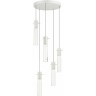 Люстра каскадная ODEON LIGHT PENDANT SCROW ODL24 325 LED 5*5W 3000K белый/прозрачный/металл/стекло 5058/25LB