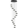 Люстра ODEON LIGHT KLOT L-VISION ODL24 391 LED 80W 4000K 5723лм металл акрил, чёрный 5031/80L