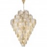 Люстра ODEON LIGHT LACE HALL ODL24 509 Е14 86*25W металл стекло фарфор, золото белый прозрачный 5052/86