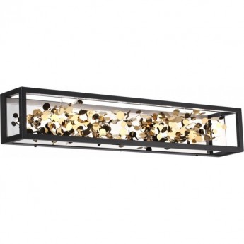 Настенный светильник ODEON LIGHT BILD L-VISION ODL24 393 LED 1*23W 4000K черный/золото/металл