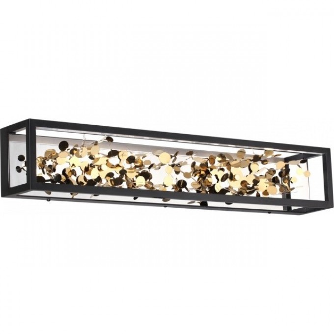 Настенный светильник ODEON LIGHT BILD L-VISION ODL24 393 LED 1*23W 4000K черный/золото/металл 5065/23WL