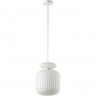 Подвес ODEON LIGHT JUGI PENDANT ODL24 309 E27 1*60W металл стекло эко кожа, белый 5042/1C