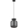 Подвес ODEON LIGHT JUGI PENDANT ODL24 309 E27 1*60W металл стекло эко кожа, черный дымчатый 5042/1B