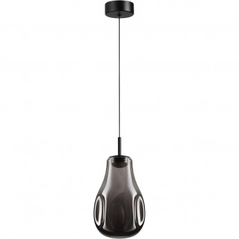 Подвес ODEON LIGHT NAVE PENDANT ODL25 423 LED 4W 4000K 388Лм черный/дымчатый/металл/стекло