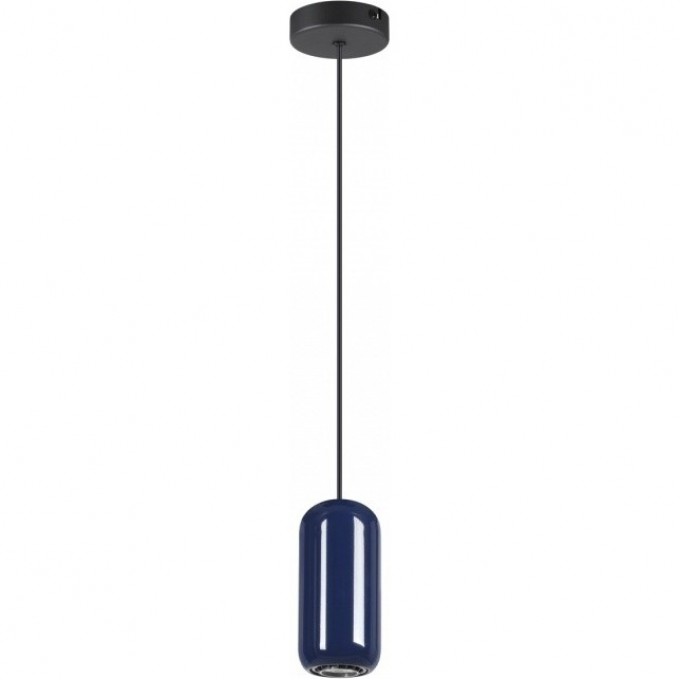 Подвес ODEON LIGHT OVALI PENDANT ODL24 311 GU10 LED 4W металл, черный синий 5053/1E