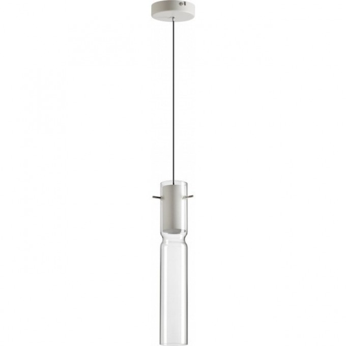 Подвес ODEON LIGHT PENDANT SCROW ODL24 323 LED 5W 3000K белый/прозрачный/металл/стекло 5058/5LB