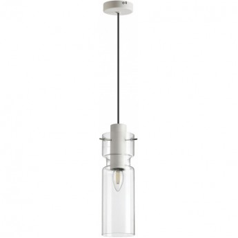 Подвес ODEON LIGHT SCROW PENDANT ODL24 323 E27 1*40W металл стекло, белый прозрачный