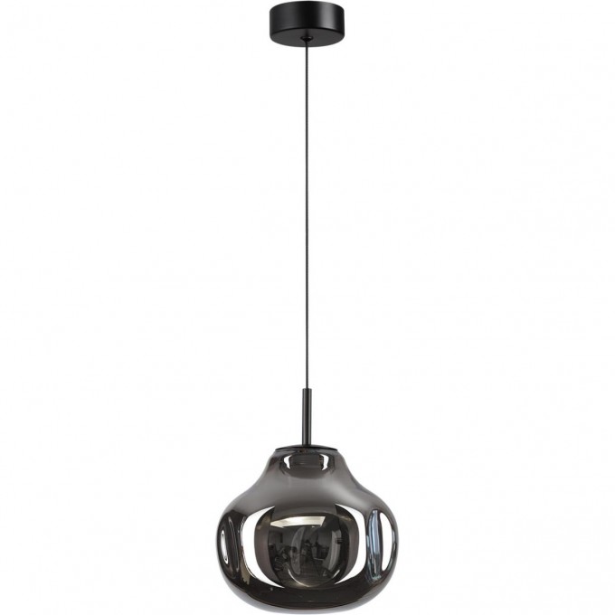 Подвес ODEON LIGHT VASO PENDANT ODL25 421 LED 4W 4000K 388Лм черный/дымчатый/металл/стекло 5097/4LC