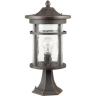 Уличный светильник ODEON LIGHT VIRTA NATURE ODL18 710 IP44 E27 60W 220V на столб коричневый/патина 4044/1B